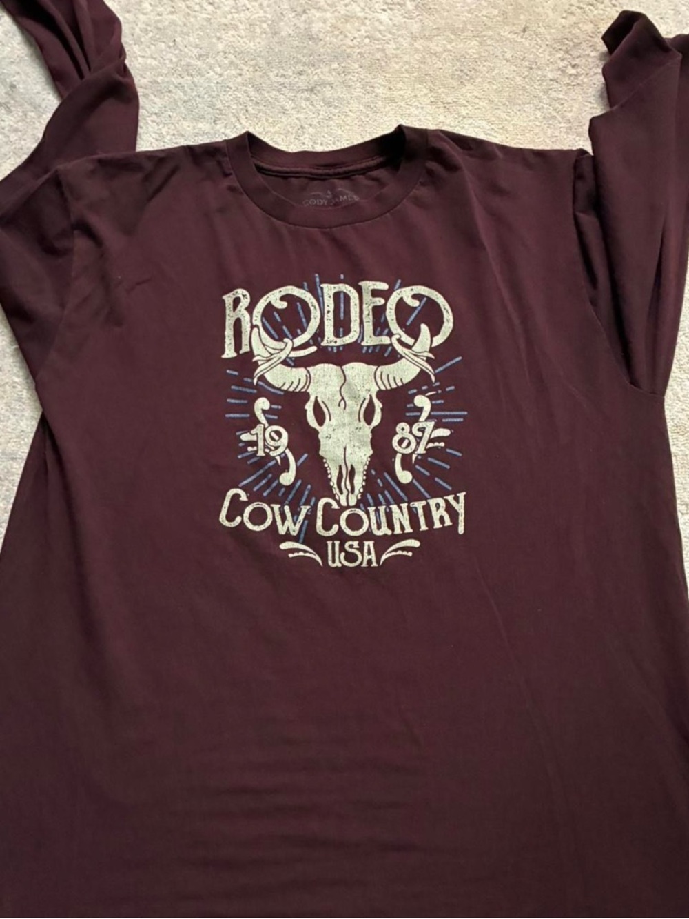 Rodeo Cow Country Cody James Longsleeve Shirt Size Large